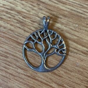 Sterling silver tree pendant